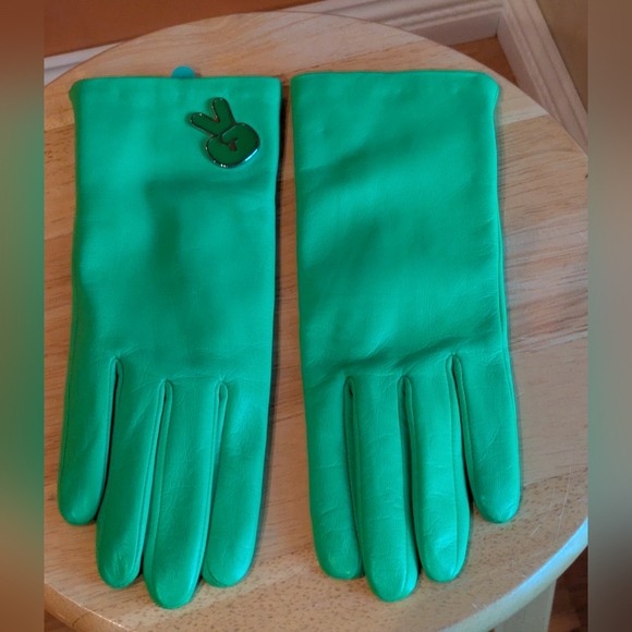 ecoco Women's Leather Gloves Citrin Green 🍏 Size M - Picture 1 of 5